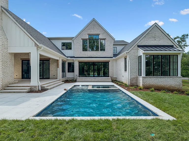 Custom pool — elevated view